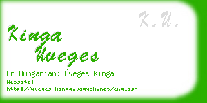 kinga uveges business card