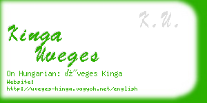 kinga uveges business card